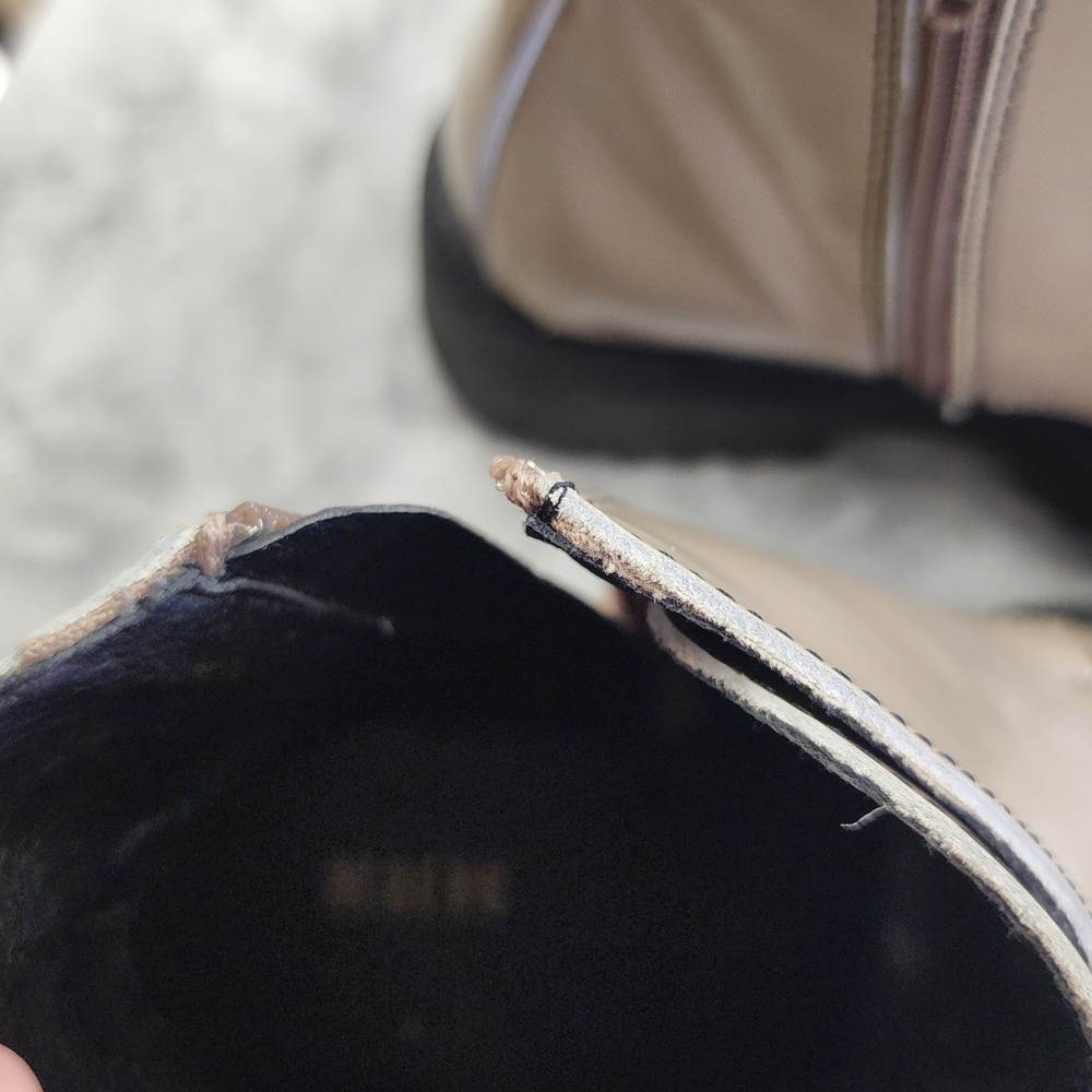 Maeve Cream/Taupe Combat Boots - Picture 5 of 6